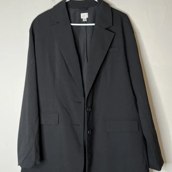NEW A NEW DAY Black Oversized Boyfriend Blazer Jacket women size Medium - Picture 4 of 8